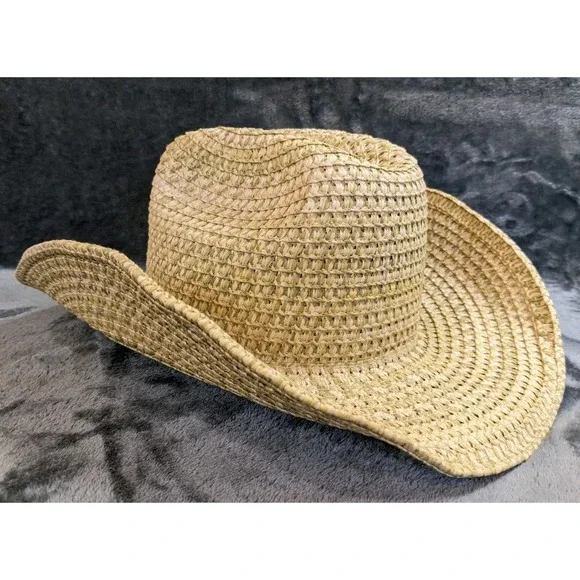 Giovanni Florence New York Straw Cowboy Hat‎ Western Style Woven Summer Sun Hat - Picture 2 of 7